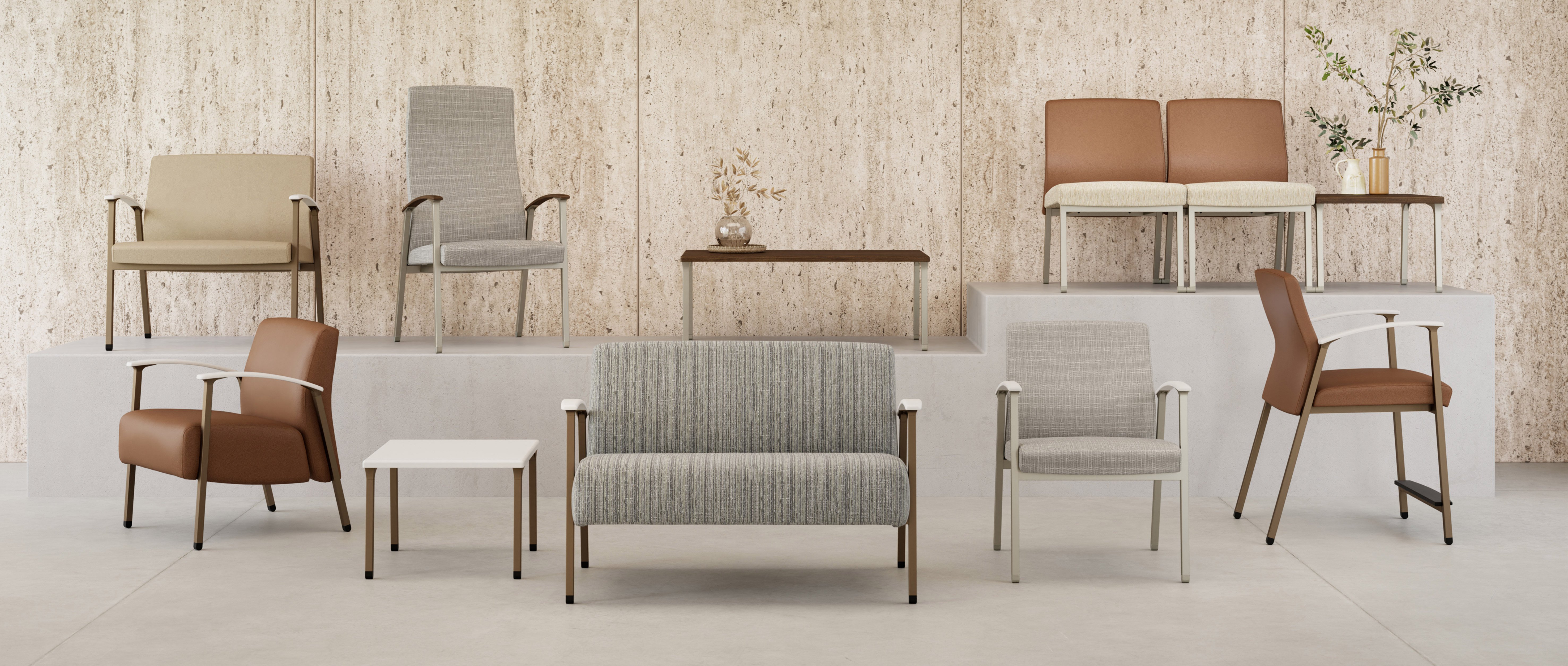 Satisse metal seating family